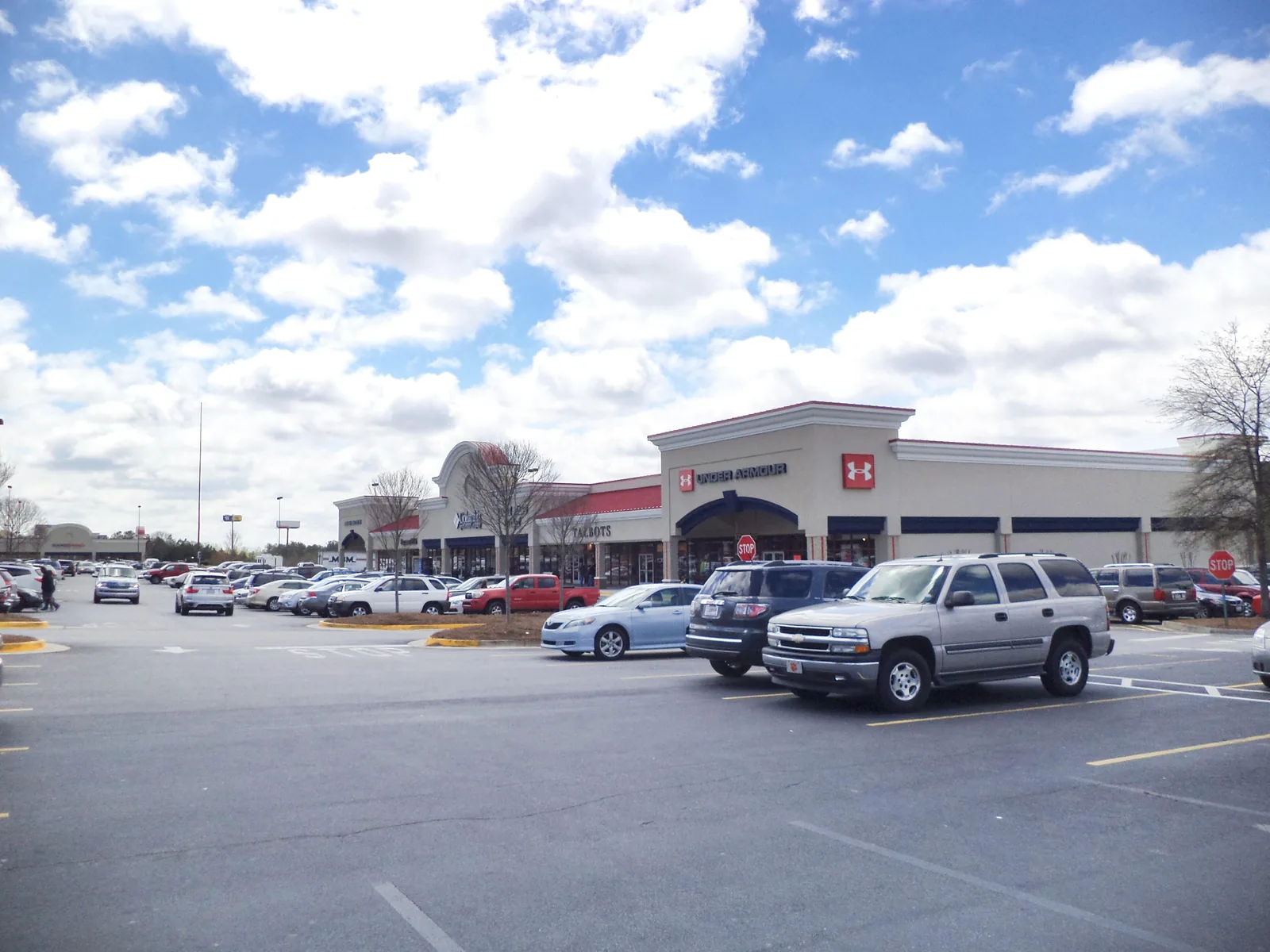Storefronts at the Tanger Outlets center in Locust Grove, Ga.; the same company runs two outlet centers on Fording Island Road in Bluffton.