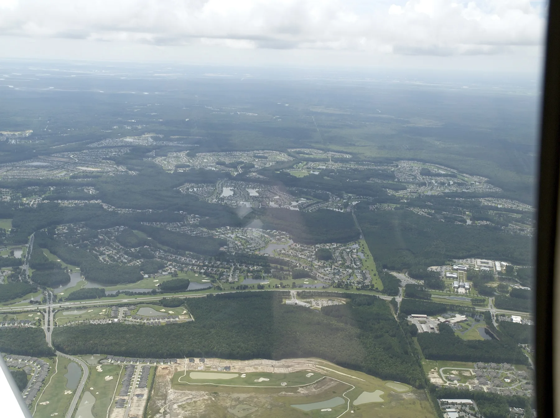 Sun City Hilton Head seen from the air, looking southwest from about 3,500 feet.